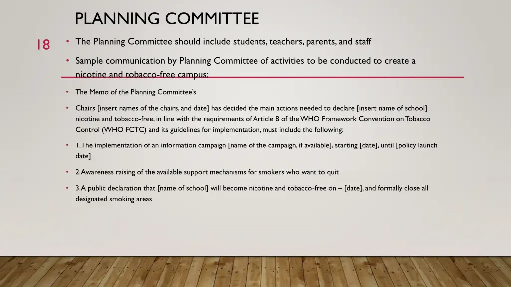 planning committee