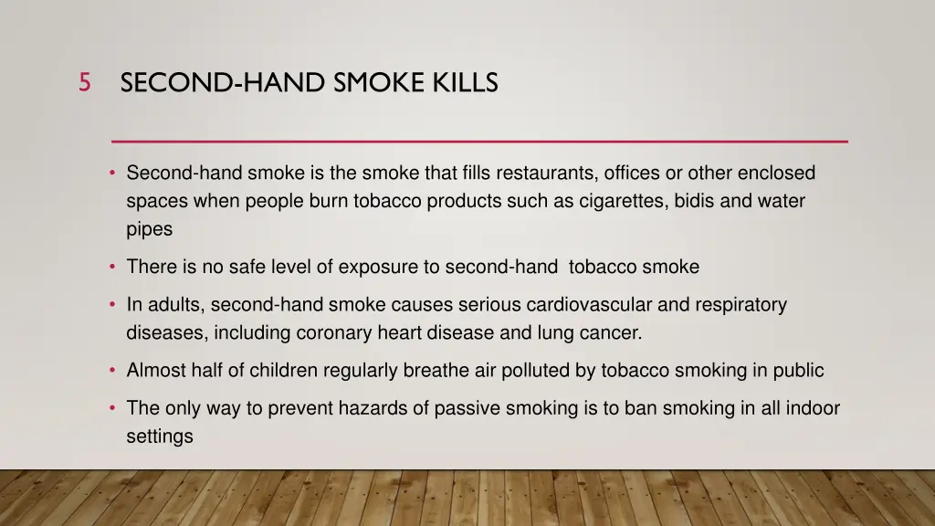 second hand smoke kills