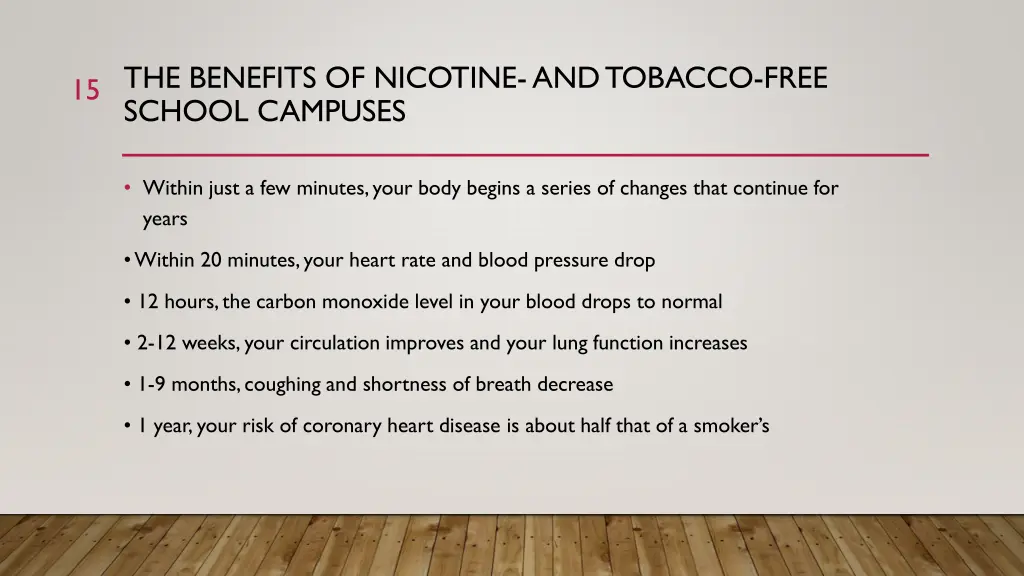 the benefits of nicotine and tobacco free school