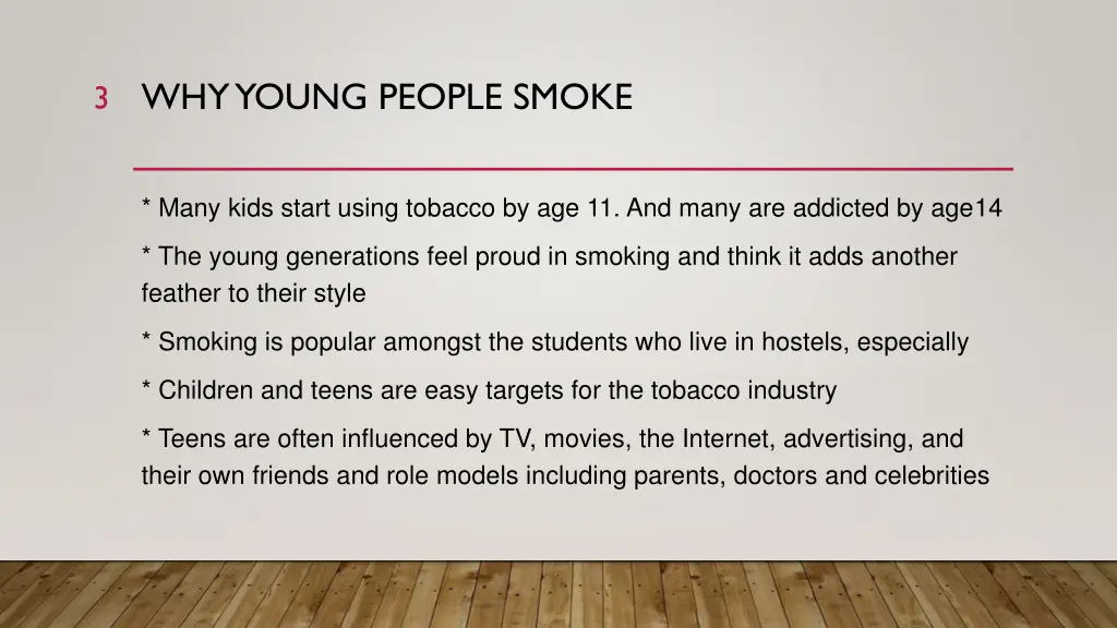 why young people smoke