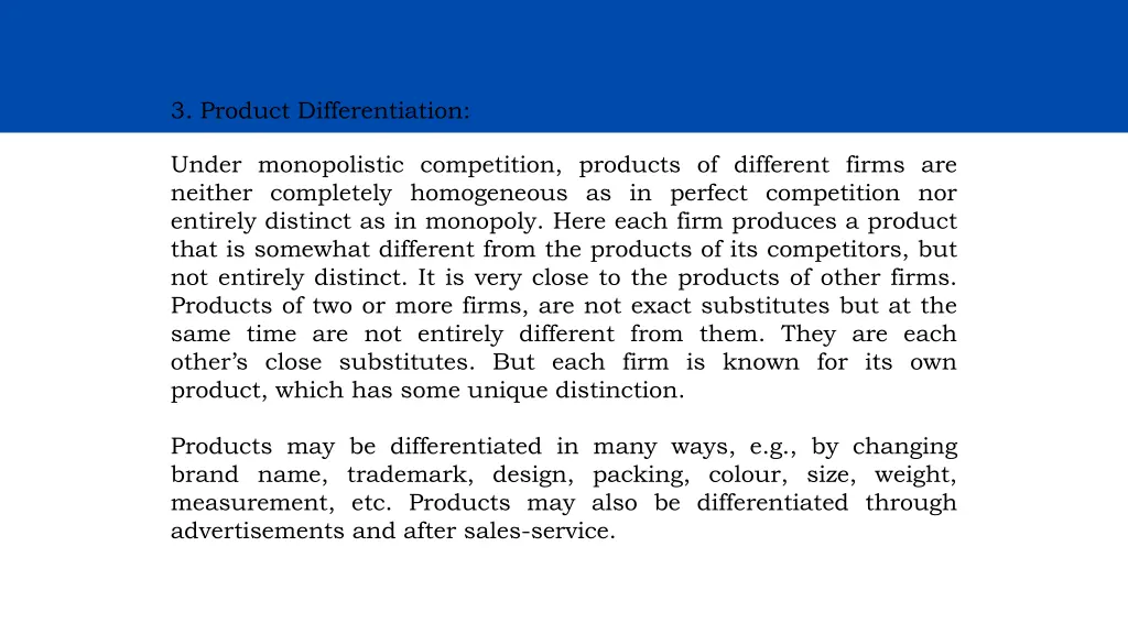 3 product differentiation