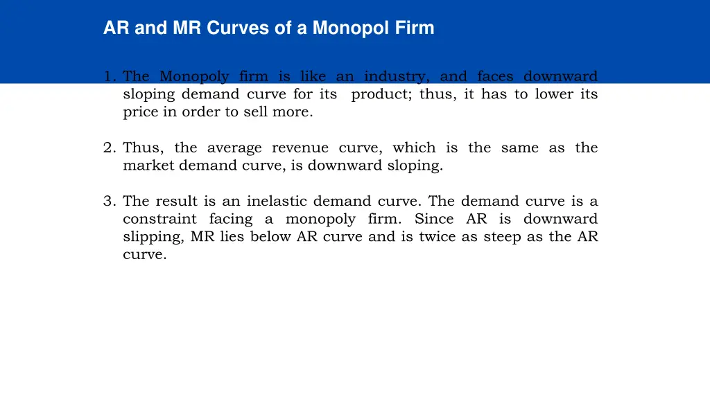 ar and mr curves of a monopol firm