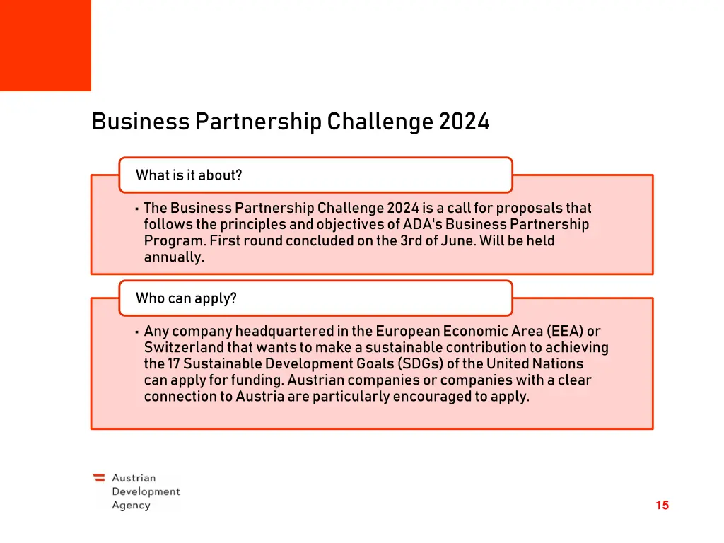 business partnership challenge 2024