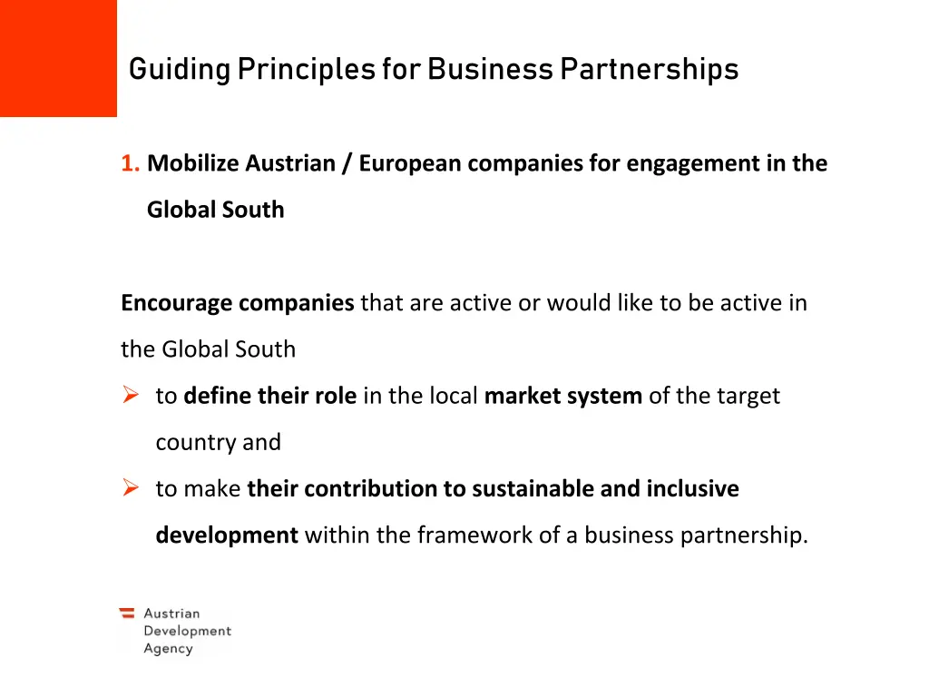 guiding principlesforbusiness partnerships