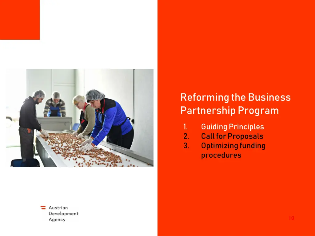 reforming the business partnership program