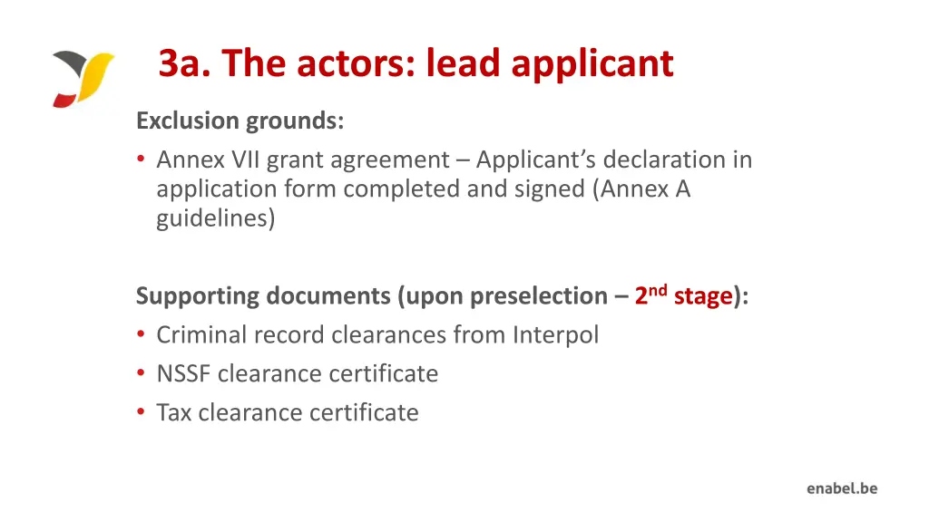 3a the actors lead applicant 1