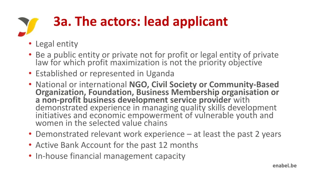 3a the actors lead applicant