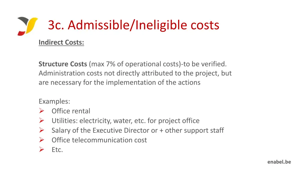 3c admissible ineligible costs 1