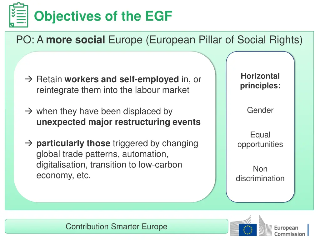 objectives of the egf