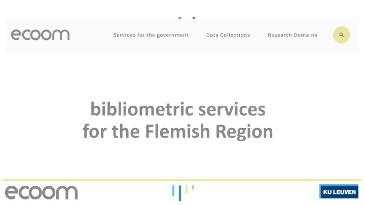 bibliometric services for the flemish region