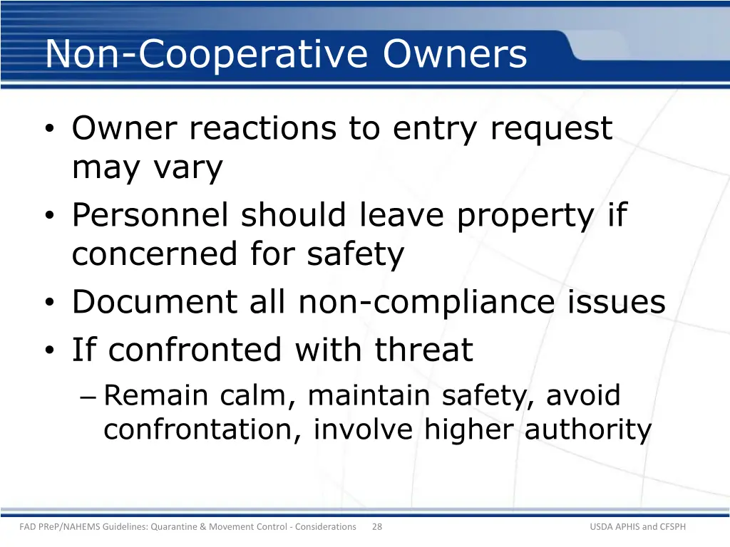 non cooperative owners