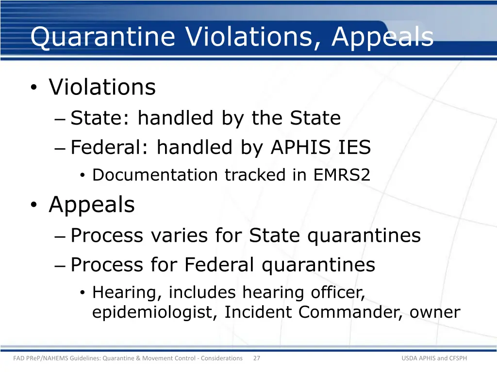 quarantine violations appeals