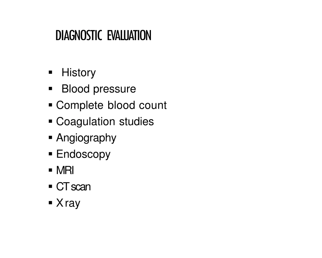 diagnostic evaluation