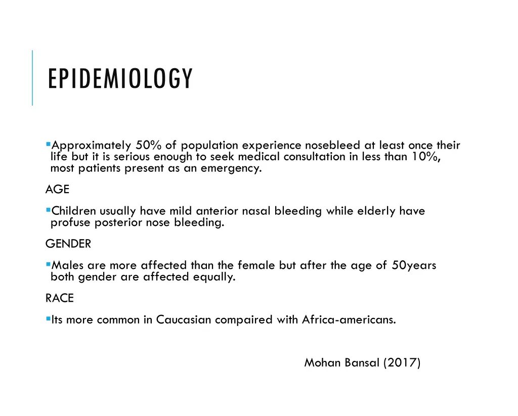 epidemiology