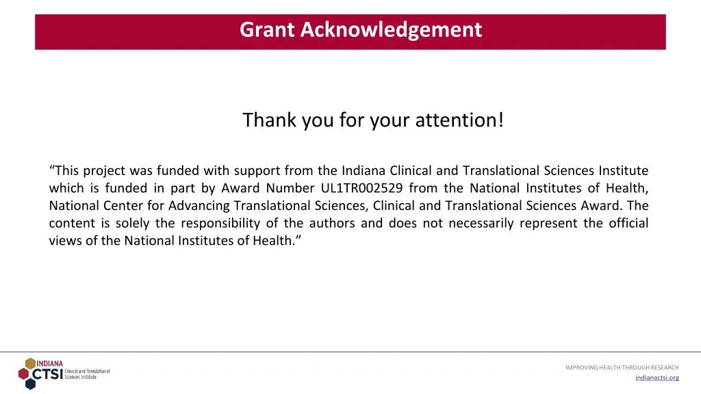 grant acknowledgement