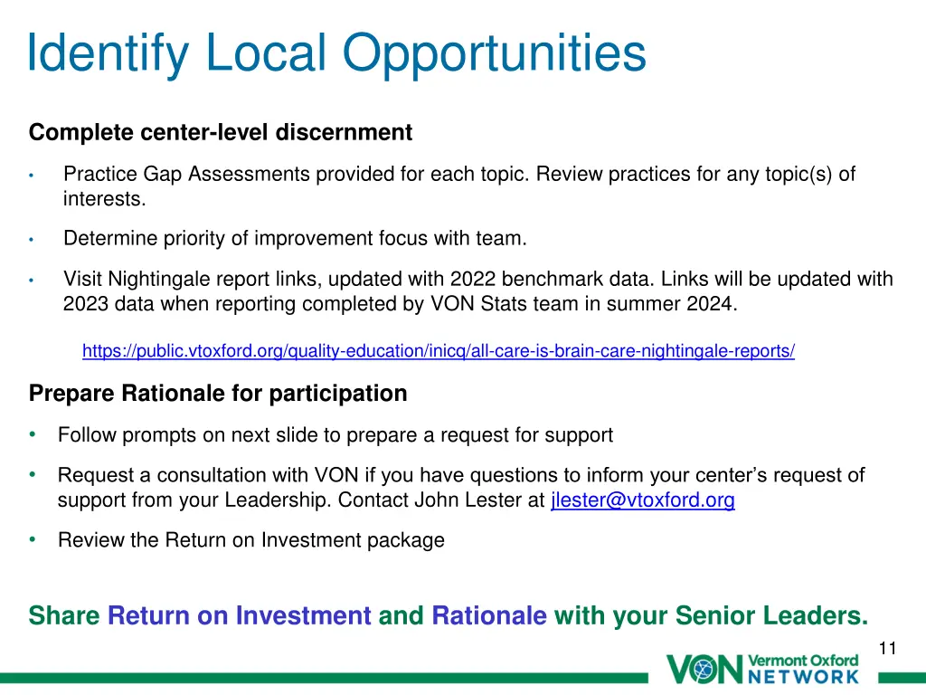 identify local opportunities