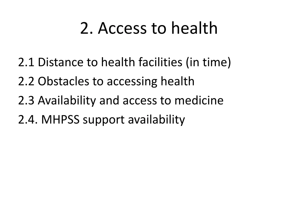 2 access to health