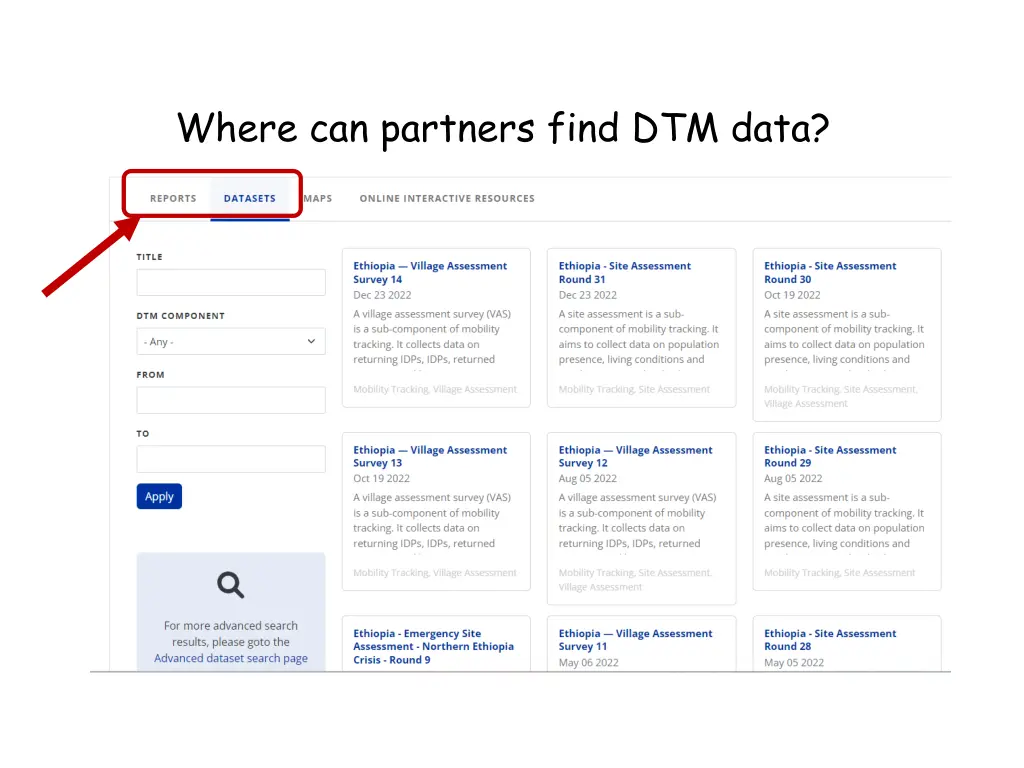 where can partners find dtm data 2