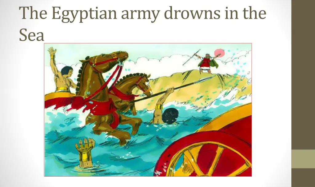 the egyptian army drowns in the sea