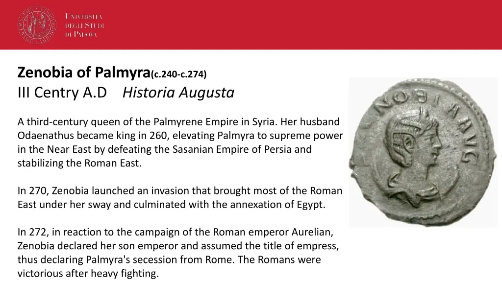 zenobia of palmyra c 240 c 274 iii centry