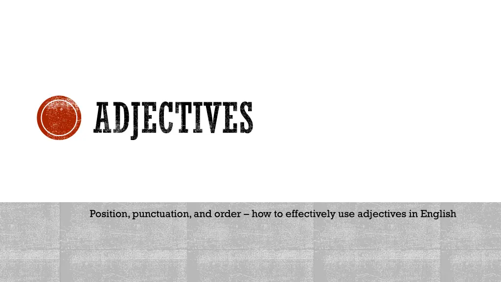 adjectives