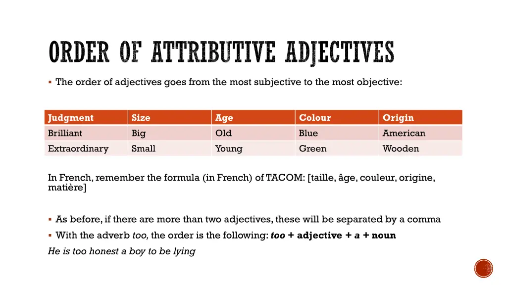 order of attributive adjectives