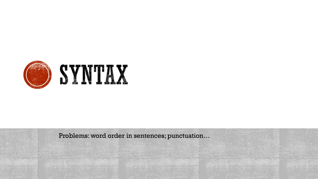 syntax