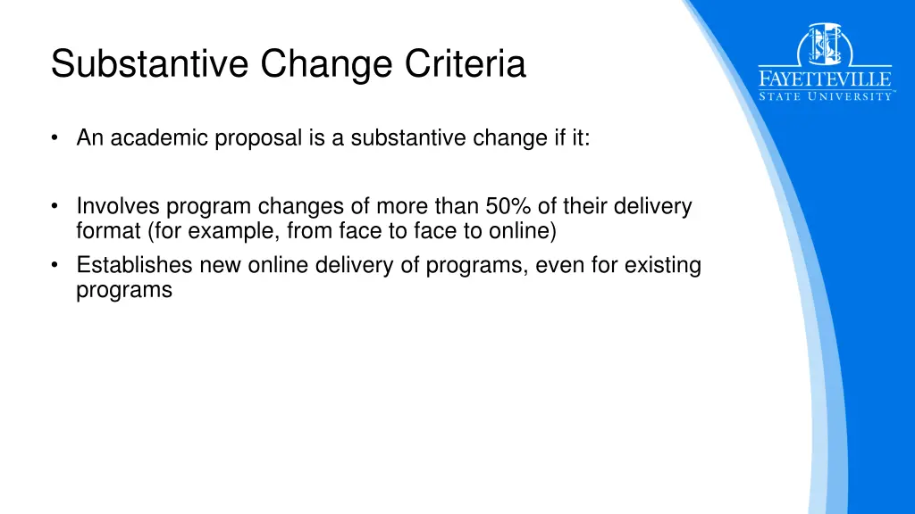 substantive change criteria 3