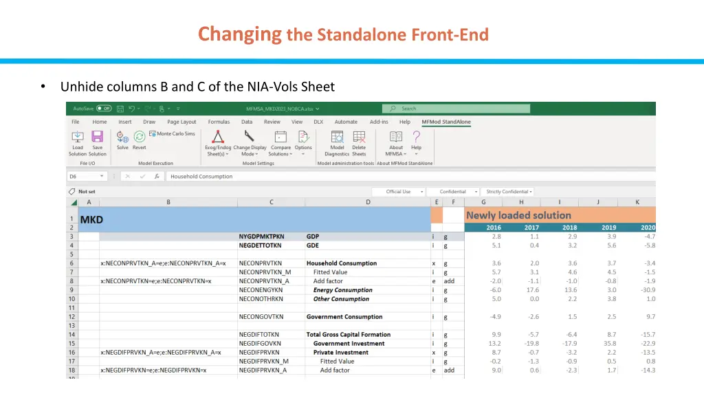 changing the standalone front end