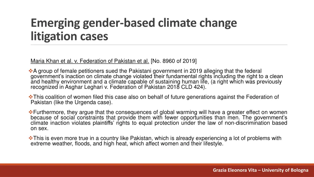 emerging gender based climate change litigation 1