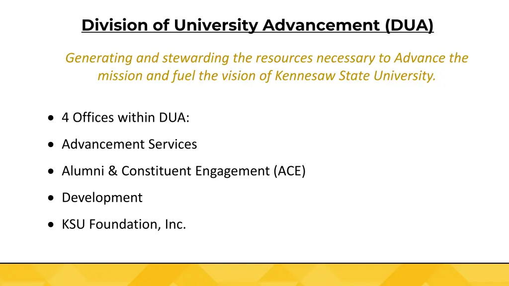 division of university advancement dua