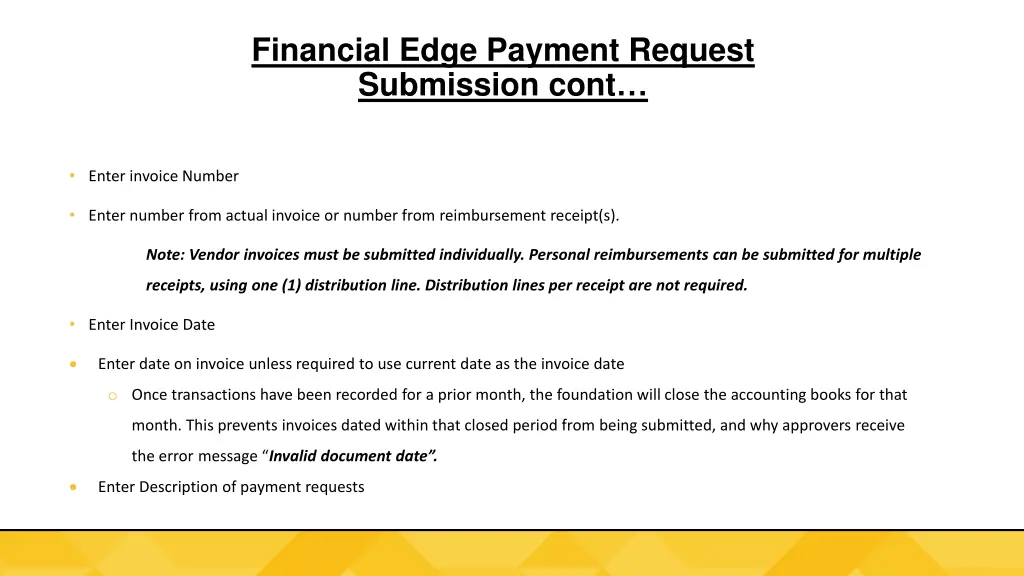 financial edge payment request submission cont