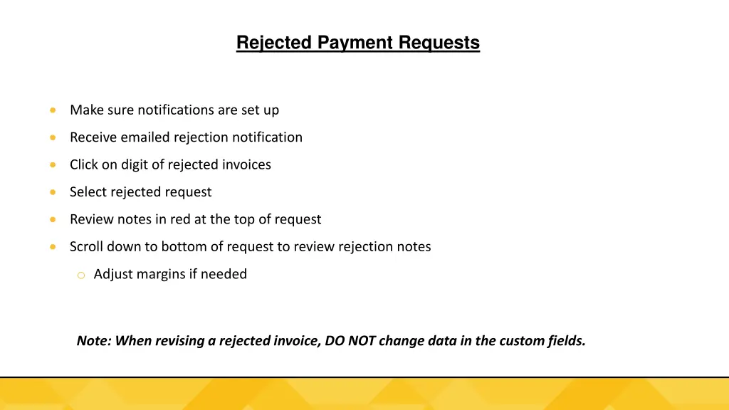 rejected payment requests