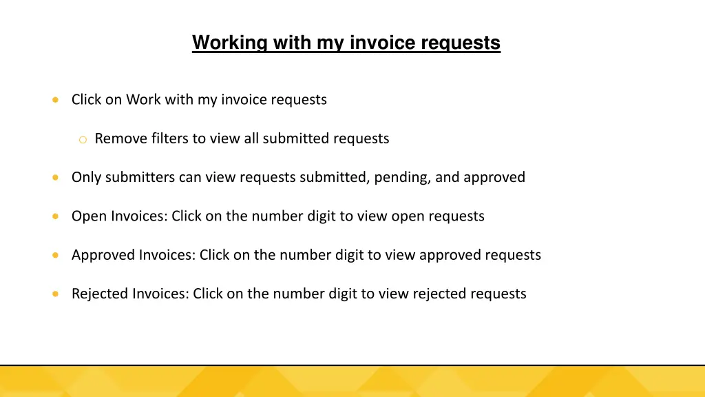 working with my invoice requests