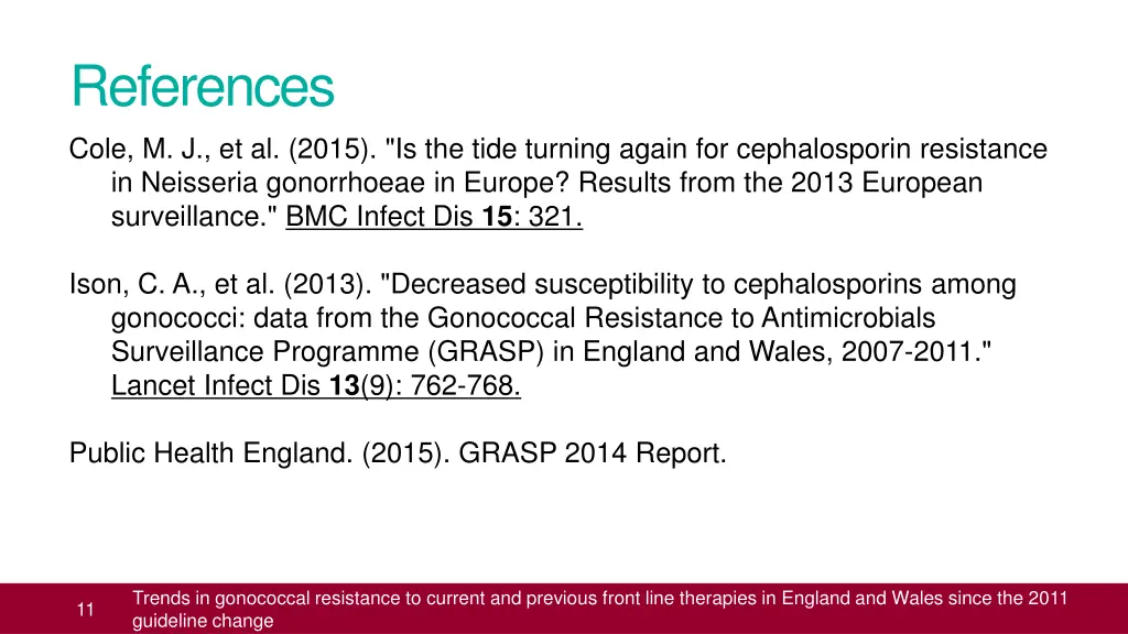 references cole m j et al 2015 is the tide