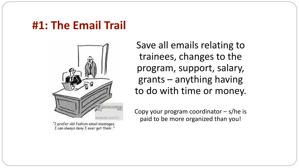 1 the email trail