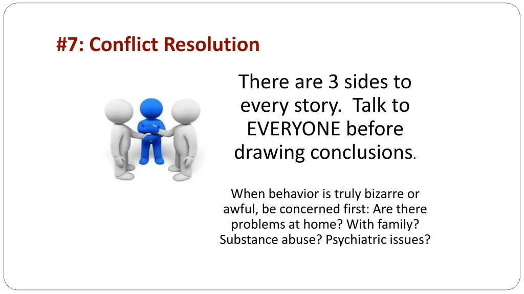 7 conflict resolution