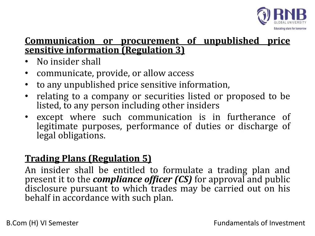 communication or procurement of unpublished price