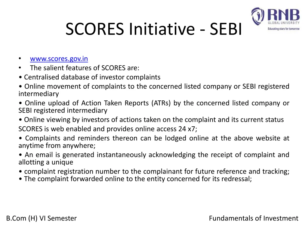 scores initiative sebi