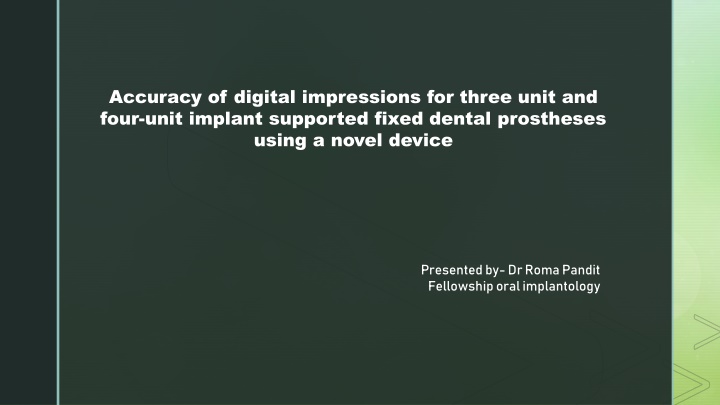 accuracy of digital impressions for three unit