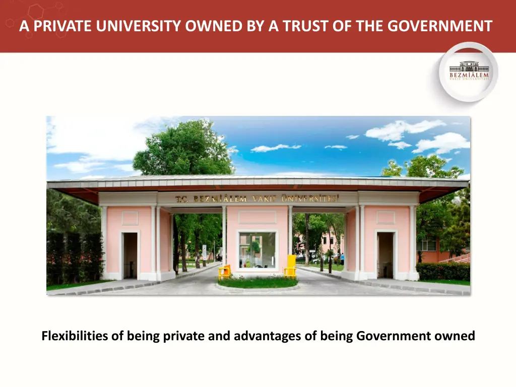 a private university owned by a trust