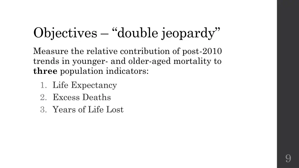 objectives double jeopardy