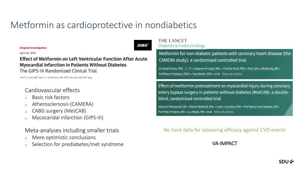 metformin as cardioprotective in nondiabetics