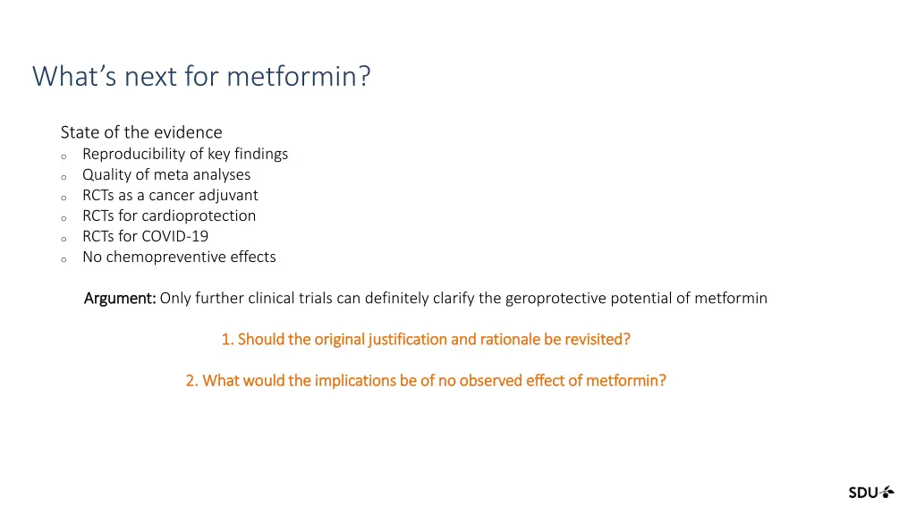 what s next for metformin