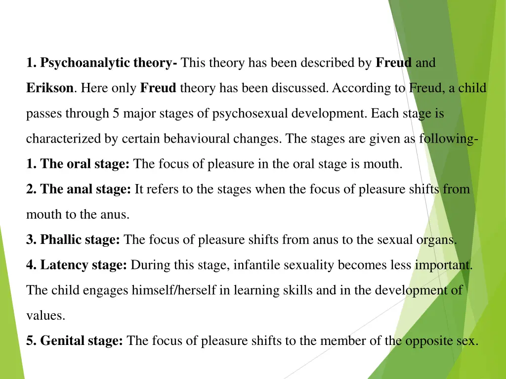 1 psychoanalytic theory this theory has been