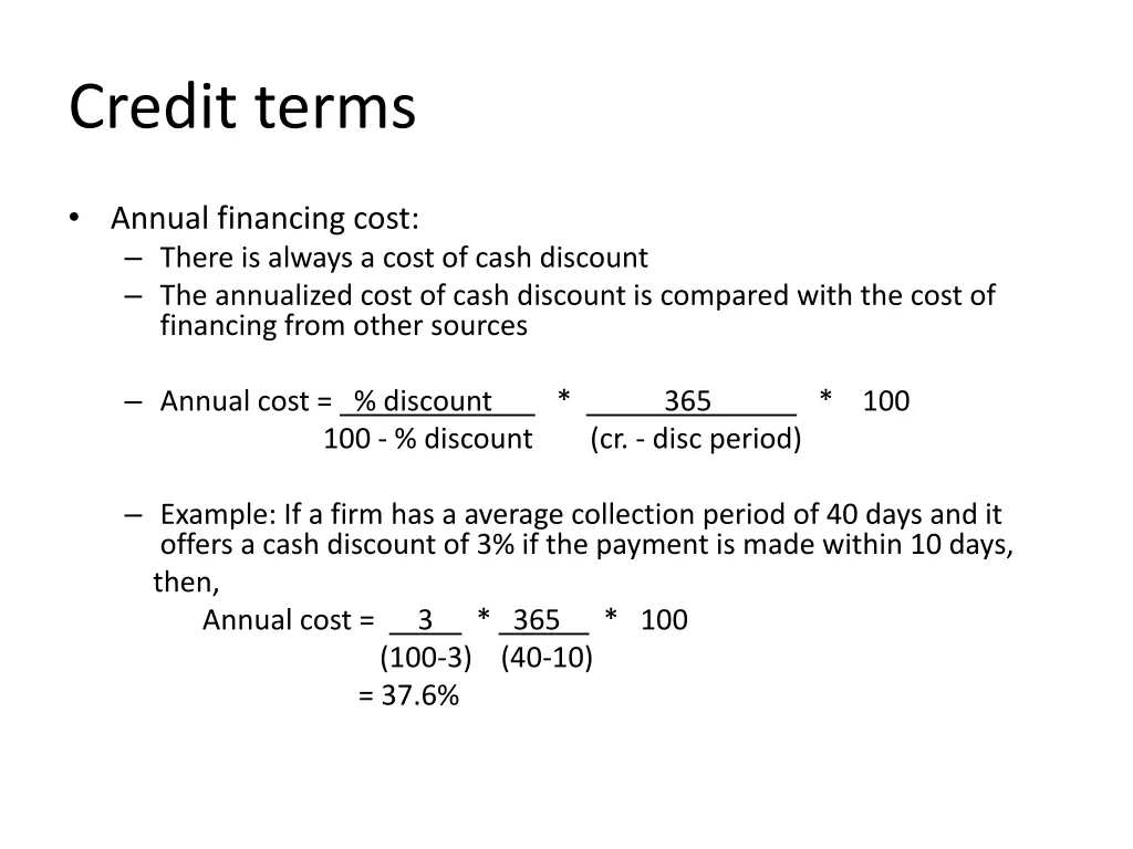 credit terms 1