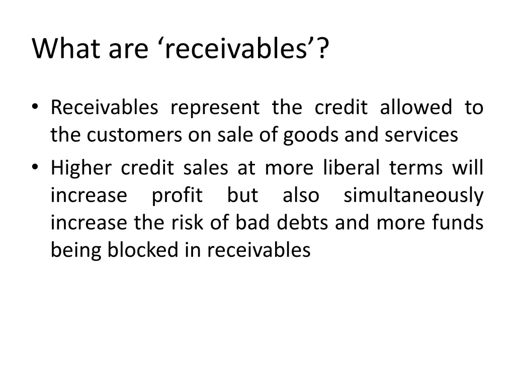 what are receivables