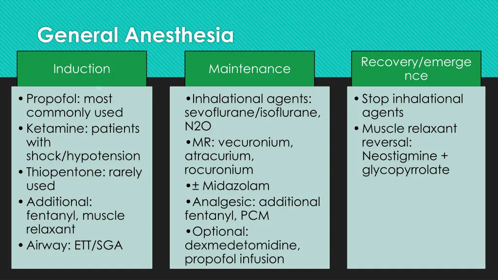 general anesthesia