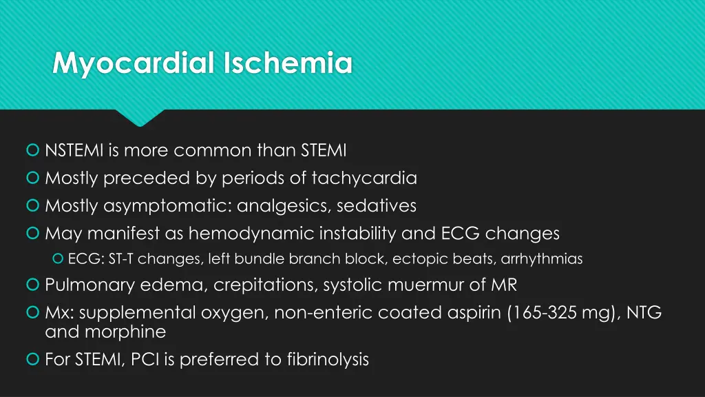 myocardial ischemia