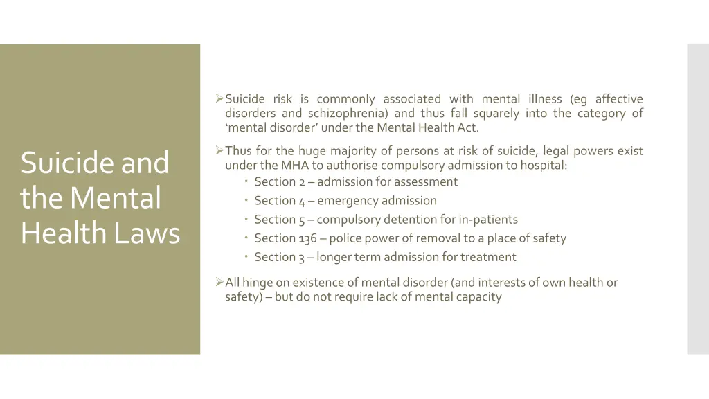 suicide risk is commonly associated with mental